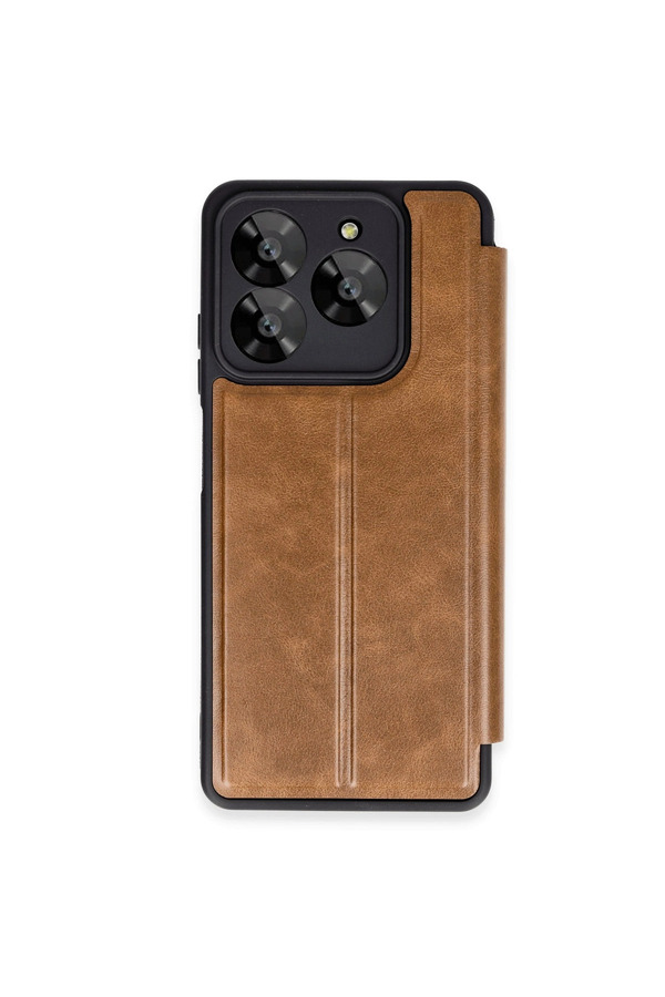 Evimdeyokyok General Mobile Era 30 Kılıf Flip Cover - Taba