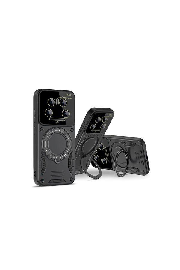 Evimdeyokyok Xiaomi Mi 14 Ultra Kılıf Joy Lens Standlı Kapak - Mor