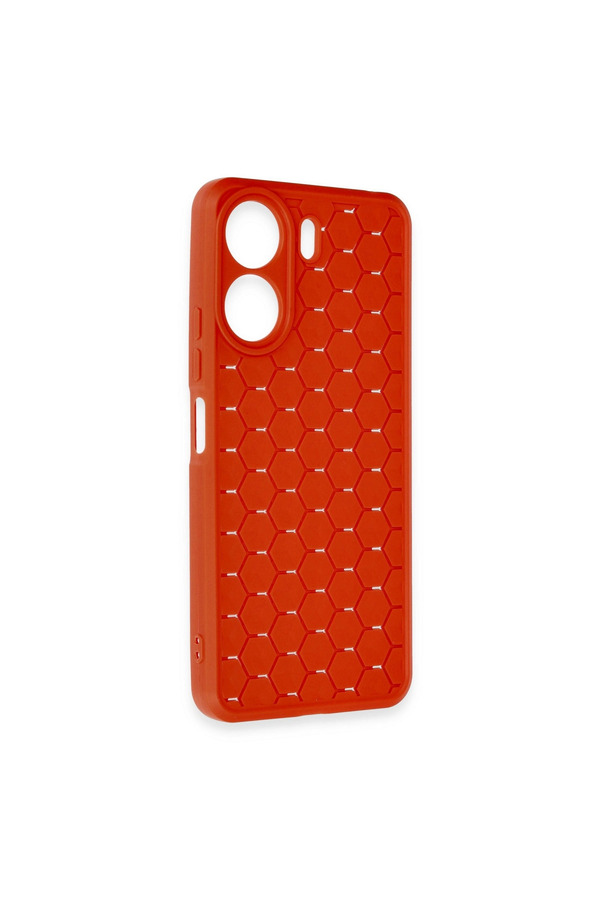Evimdeyokyok Xiaomi Redmi 13C Kılıf Petek Silikon Kapak - Kırmızı