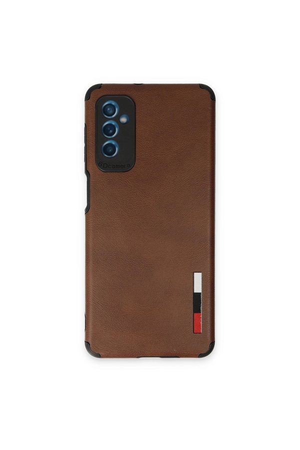 Evimdeyokyok Samsung Galaxy M52 5G Kılıf Loop Deri Silikon - Kahverengi