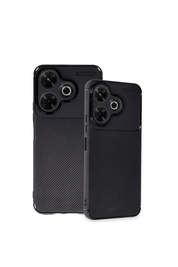 Evimdeyokyok Xiaomi Redmi 13 4G Kılıf Auto Focus Karbon Kapak - Siyah