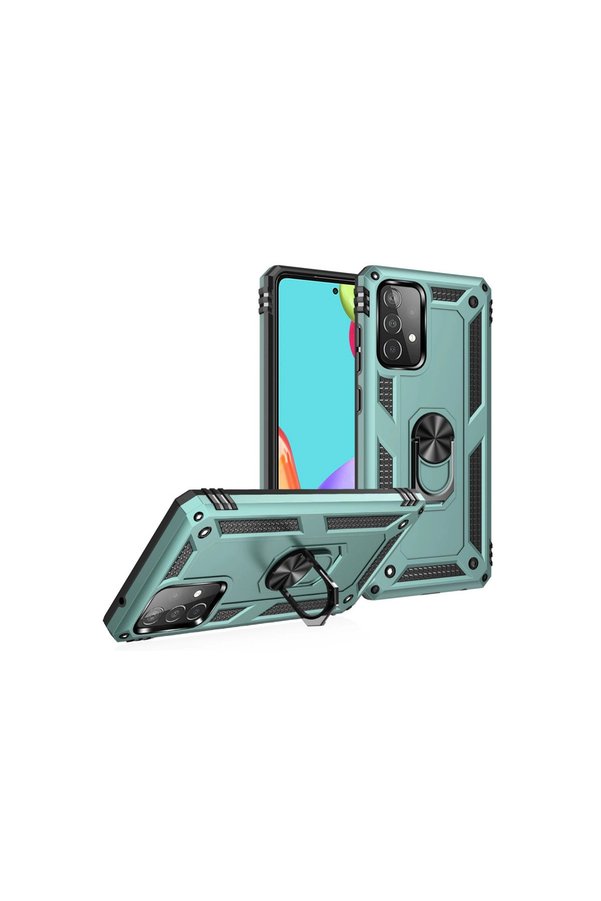 Evimdeyokyok Samsung Galaxy A33 5G Kılıf Sofya Yüzüklü Silikon Kapak - Yeşil