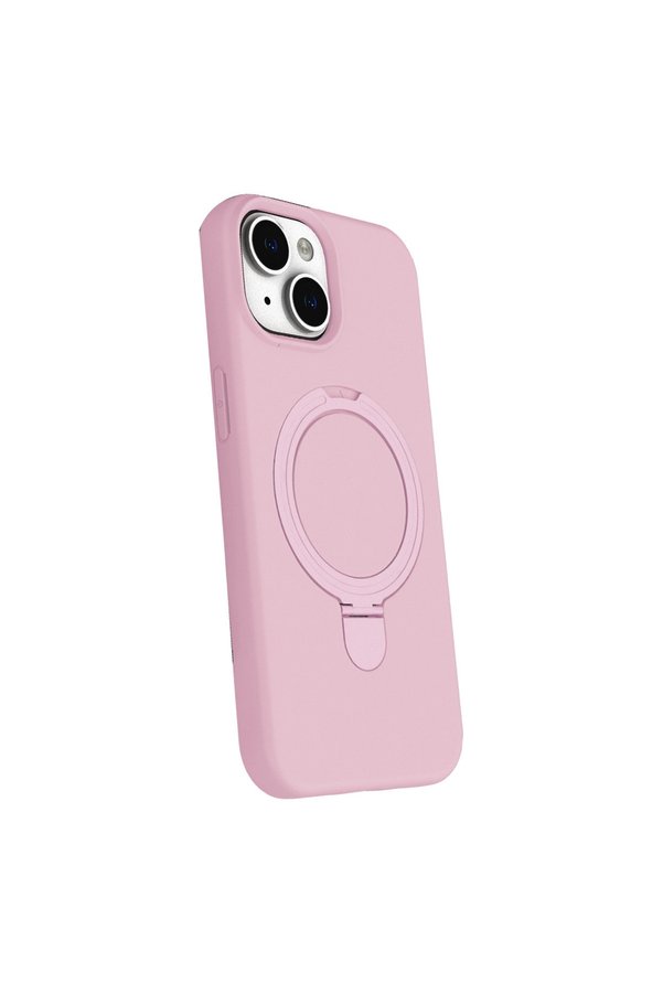 Evi̇mdeyokyok Apple İphone 15 Plus Regal Magsafe Standlı Kapak - Açık Pembe