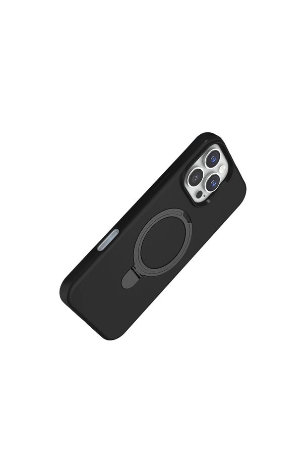 Evimdeyokyok Apple İphone 16 Pro Regal Magsafe Standlı Kapak - Siyah