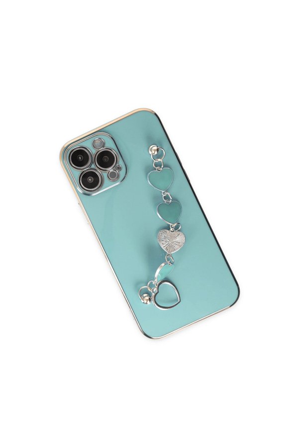 Evimdeyokyok Apple İphone 13 Pro Kılıf Esila Silikon - Su Yeşili