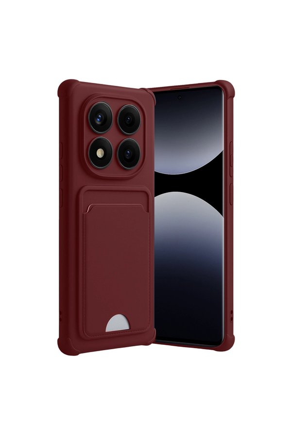 Evimdeyokyok Xiaomi Redmi Note 14 Pro 4G Kelvin Kartvizitli Silikon - Bordo