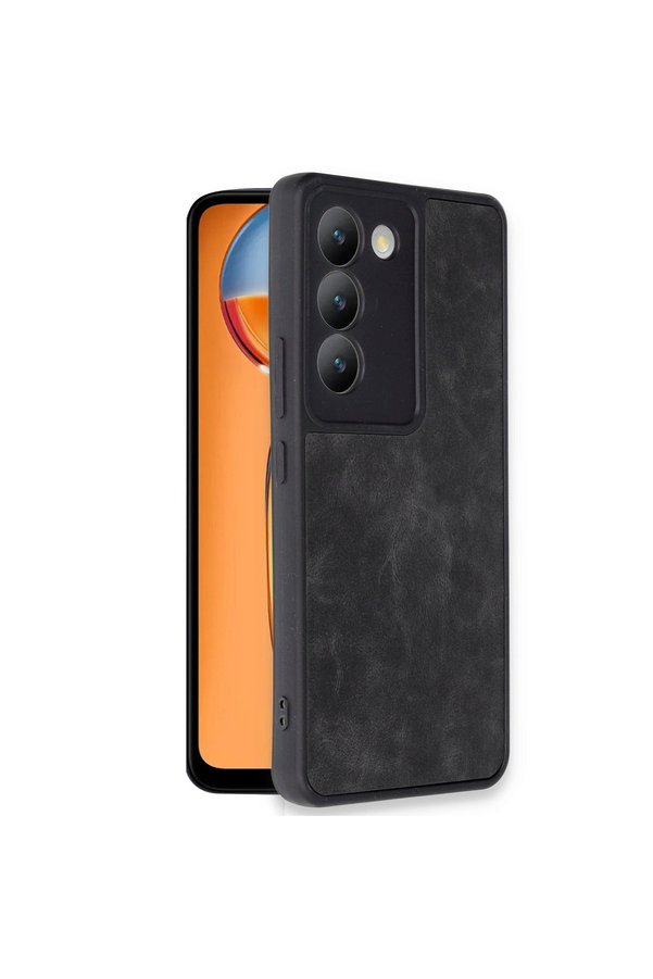 Evi̇mdeyokyok Vi̇vo V30 Li̇te 4G Kılıf Aras Deri̇ Kapak - Si̇yah