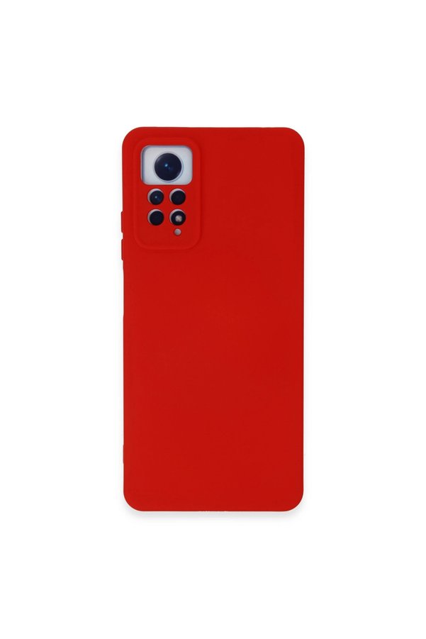 Evimdeyokyok Xiaomi Redmi Note 12 Pro 4G Kılıf Nano İçi Kadife Silikon - Kırmızı