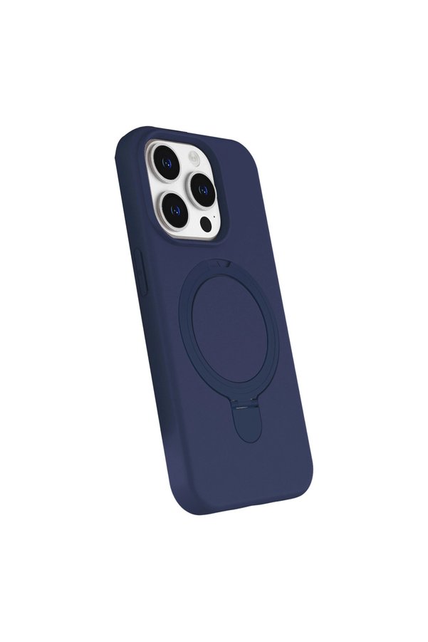 Evi̇mdeyokyok Apple İphone 15 Pro Max Regal Magsafe Standlı Kapak - Laci̇vert