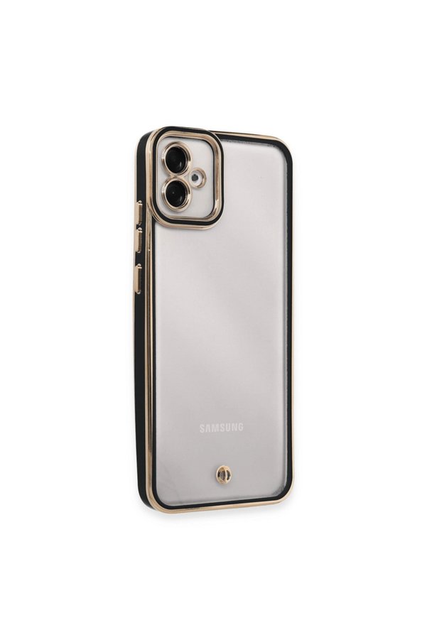 Evimdeyokyok Samsung Galaxy A04E Kılıf Liva Lens Silikon - Siyah