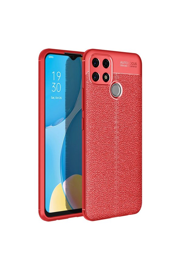 Evimdeyokyok Oppo A15 Kılıf Auto Focus Kapak - Kırmızı