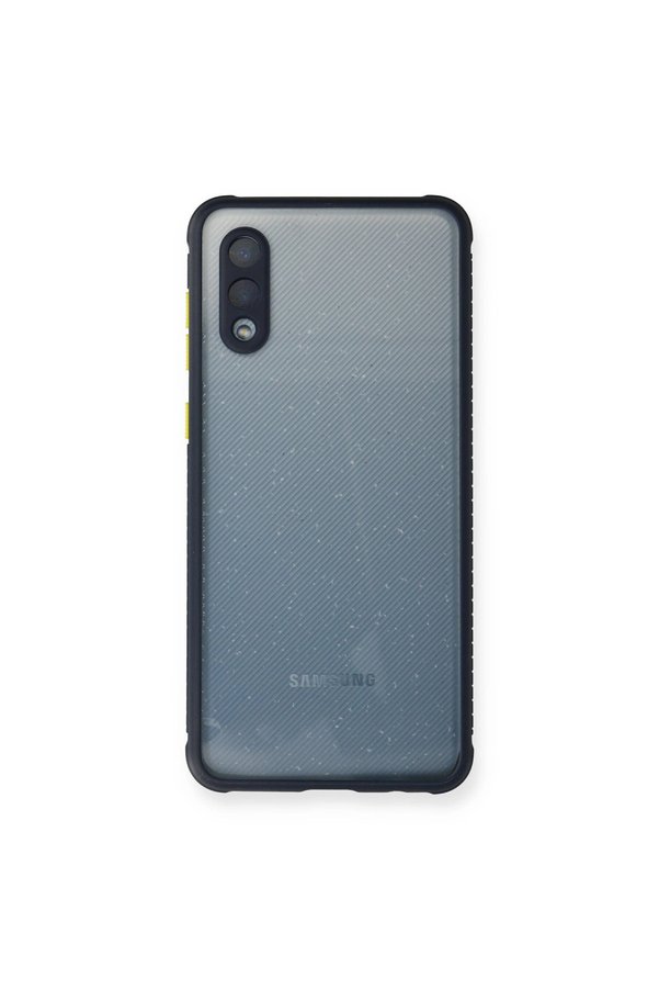 Evimdeyokyok Samsung Galaxy A02 Kılıf Miami Şeffaf Silikon - Lacivert