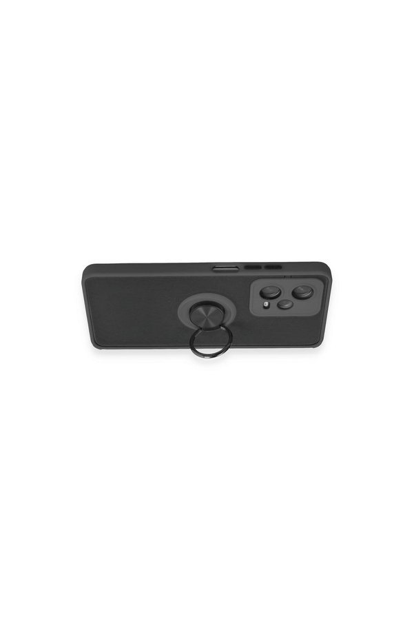 Evimdeyokyok Xiaomi Redmi Note 12 5G Kılıf Montreal Yüzüklü Silikon Kapak - Siyah