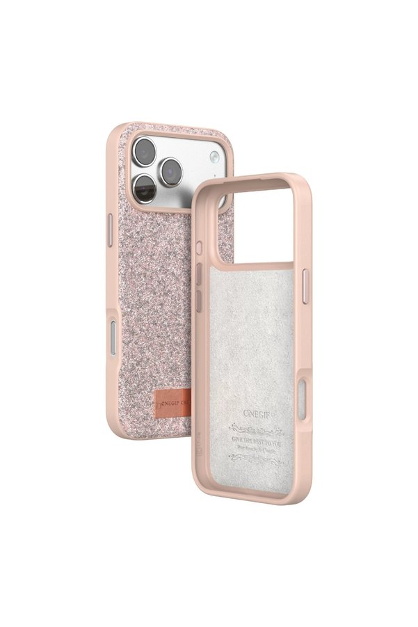 Evimdeyokyok Onegif Apple İphone 17 Pro Max Bright Simli Kapak - Pembe