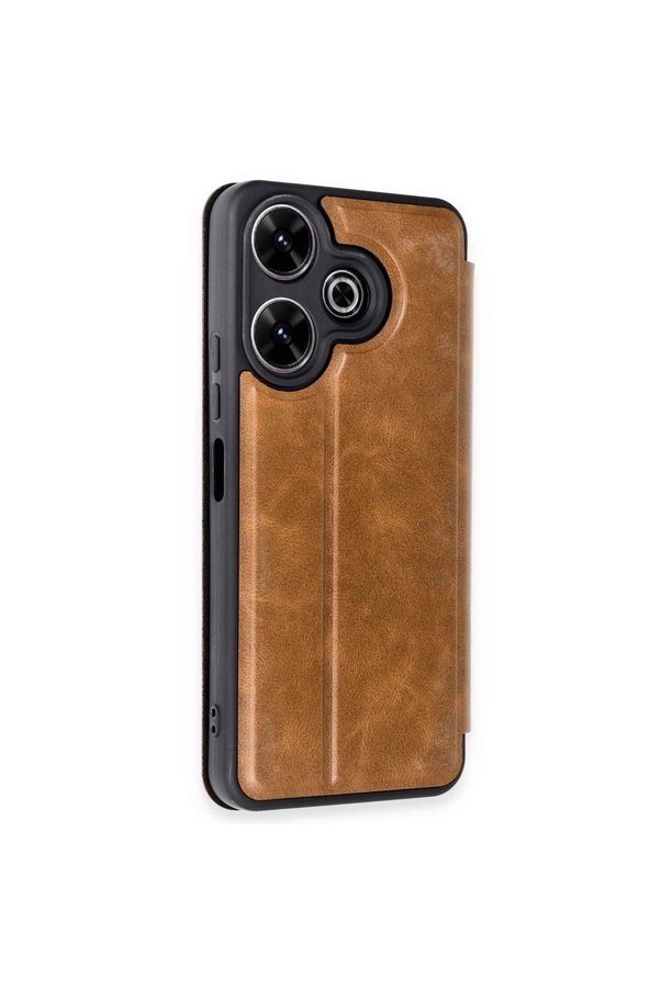 Evimdeyokyok Xiaomi Redmi 13 4G Kılıf Flip Cover - Taba
