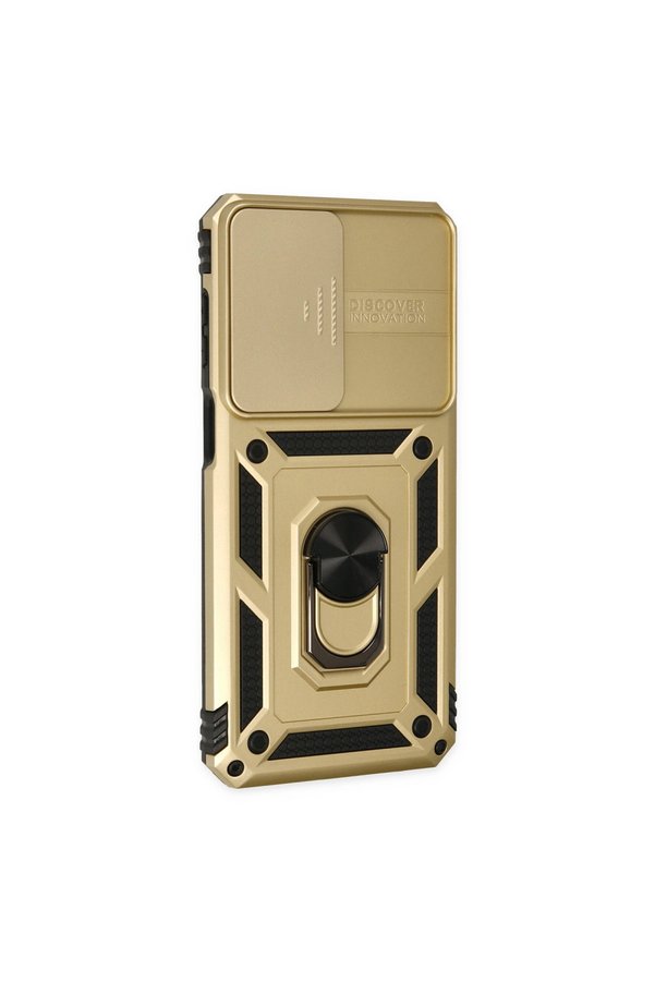 Evi̇mdeyokyok Samsung Galaxy M33 Kılıf Pars Lens Yüzüklü Si̇li̇kon - Gold