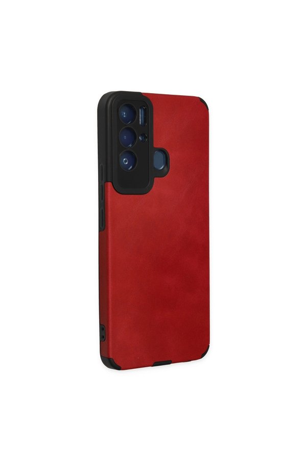 Evimdeyokyok Tecno Pova Neo Kılıf Loop Deri Silikon - Kırmızı