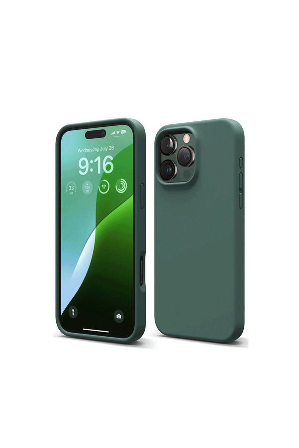 Evimdeyokyok Apple İphone 16 Pro Max Kılıf First Silikon - Koyu Yeşil