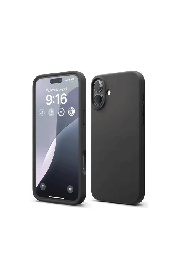Evimdeyokyok Apple İphone 16 Plus Kılıf Nano İçi Kadife Silikon - Siyah