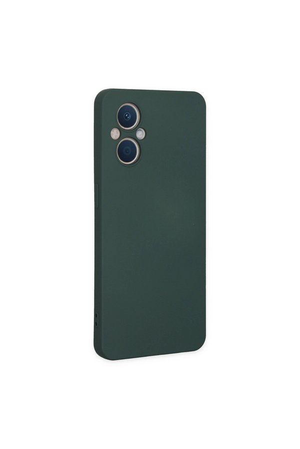 Evimdeyokyok Oppo Reno 7 Lite Kılıf Nano İçi Kadife Silikon - Koyu Yeşil