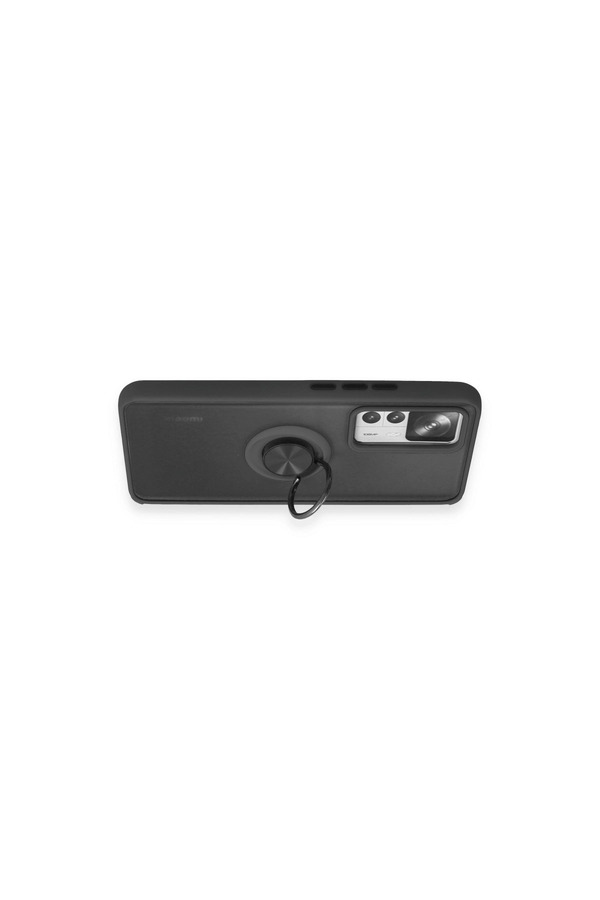 Evimdeyokyok Xiaomi Mi 12T Pro Kılıf Montreal Yüzüklü Silikon Kapak - Siyah