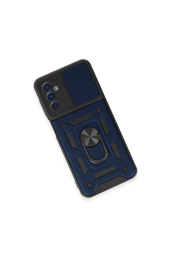 Evi̇mdeyokyok Samsung Galaxy M14 5G Kılıf Pars Lens Yüzüklü Si̇li̇kon - Laci̇vert