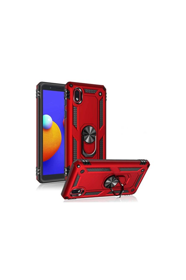 Evimdeyokyok Samsung Galaxy A01 Core Kılıf Sofya Yüzüklü Silikon Kapak - Rose