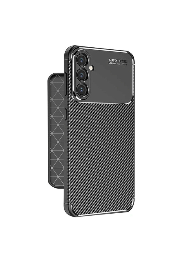 Evimdeyokyok Samsung Galaxy A56 Kılıf Auto Focus Karbon Kapak - Siyah