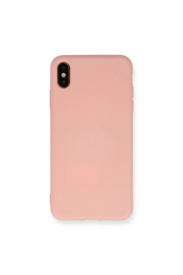 Evimdeyokyok Apple İphone Xs Max Kılıf Nano İçi Kadife Silikon - Pudra