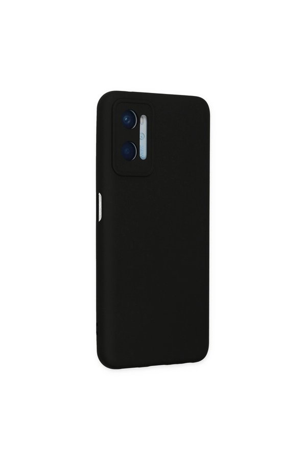 Evimdeyokyok Oppo A96 Kılıf Nano İçi Kadife Silikon - Siyah