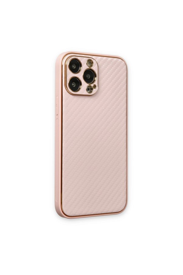 Evimdeyokyok Apple İphone 13 Pro Kılıf Coco Karbon Silikon - Pembe