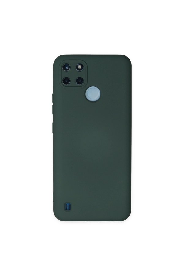 Evimdeyokyok Realme C25Y Kılıf Nano İçi Kadife Silikon - Koyu Yeşil