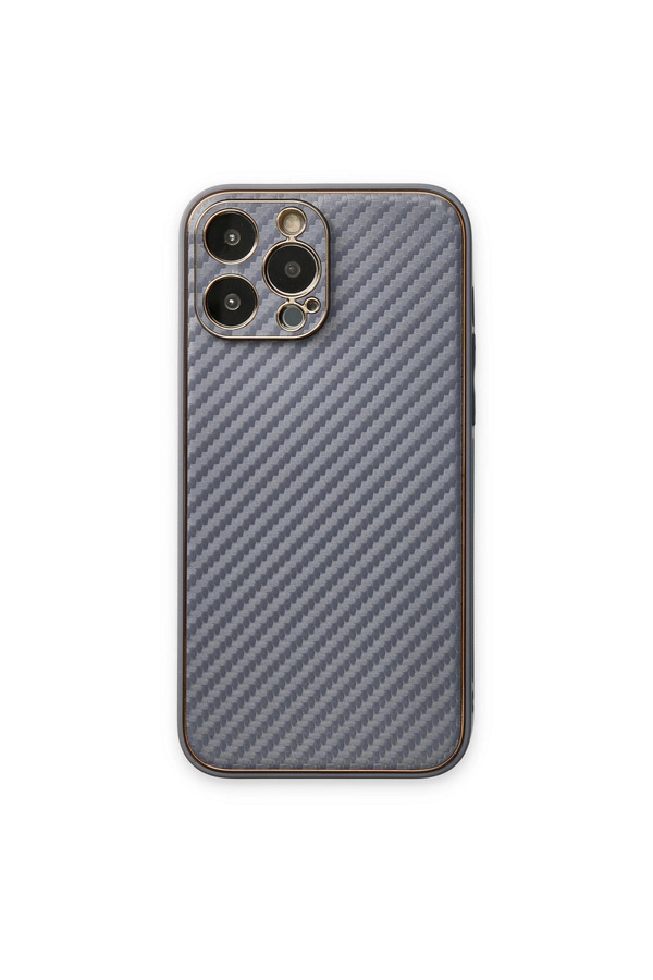 Evimdeyokyok Apple İphone 13 Pro Kılıf Coco Karbon Silikon - Gri
