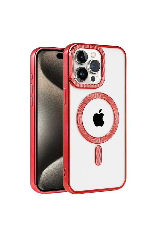 Evimdeyokyok Apple İphone 14 Pro Max Kılıf Kronos Magsafe Kapak - Kırmızı