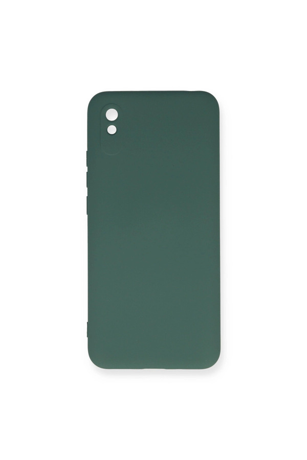 Evimdeyokyok Xiaomi Redmi 9A Kılıf Nano İçi Kadife Silikon - Koyu Yeşil