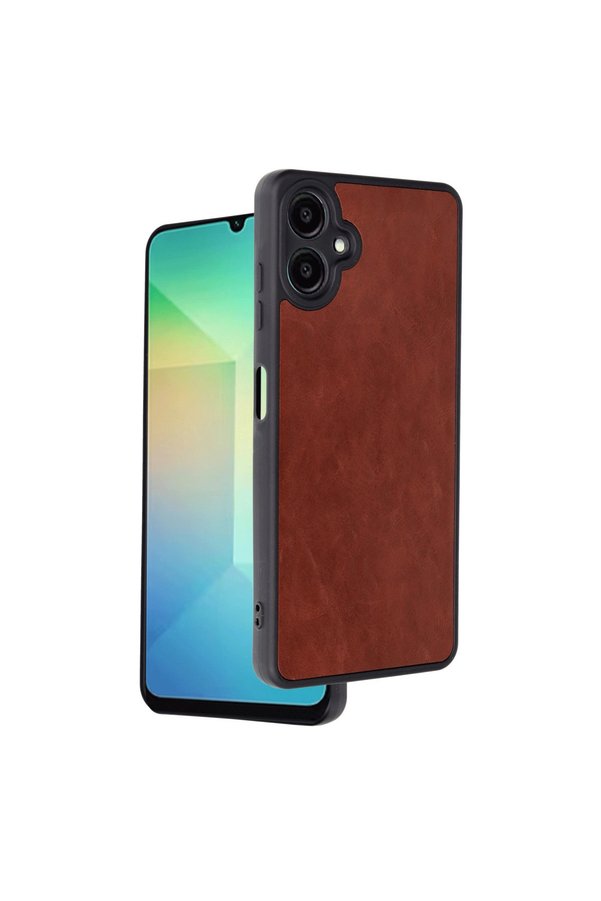 Evimdeyokyok Samsung Galaxy A06 Kılıf Aras Deri Kapak - Bordo