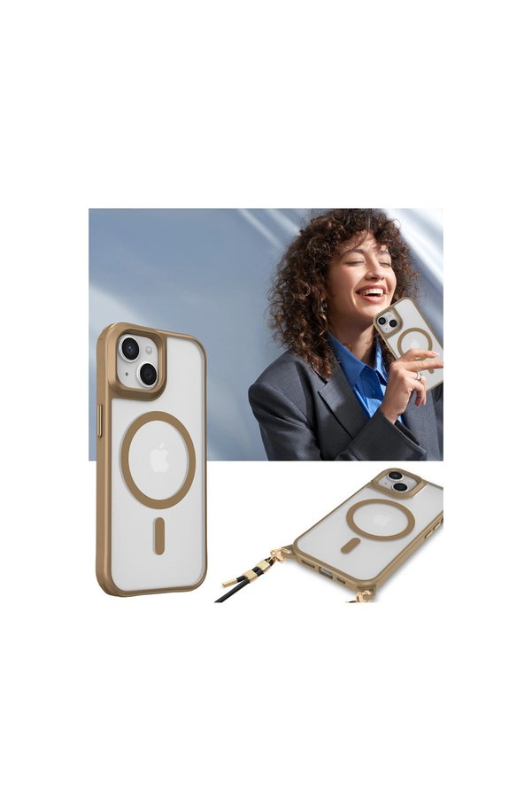 Evi̇mdeyokyok Apple İphone 15 Plus Kılıf Enka Magsafe Si̇li̇kon Kılıf - Desert