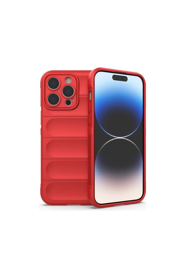 Evimdeyokyok Apple İphone 16 Pro Max Kılıf Optimum Silikon - Kırmızı