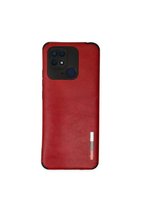 Evimdeyokyok Xiaomi Redmi 10C Kılıf Loop Deri Silikon - Kırmızı