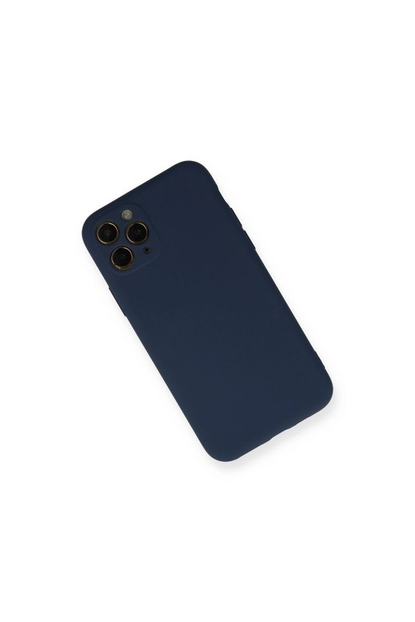 Evimdeyokyok Apple İphone 11 Pro Kılıf Nano İçi Kadife Silikon - Lacivert