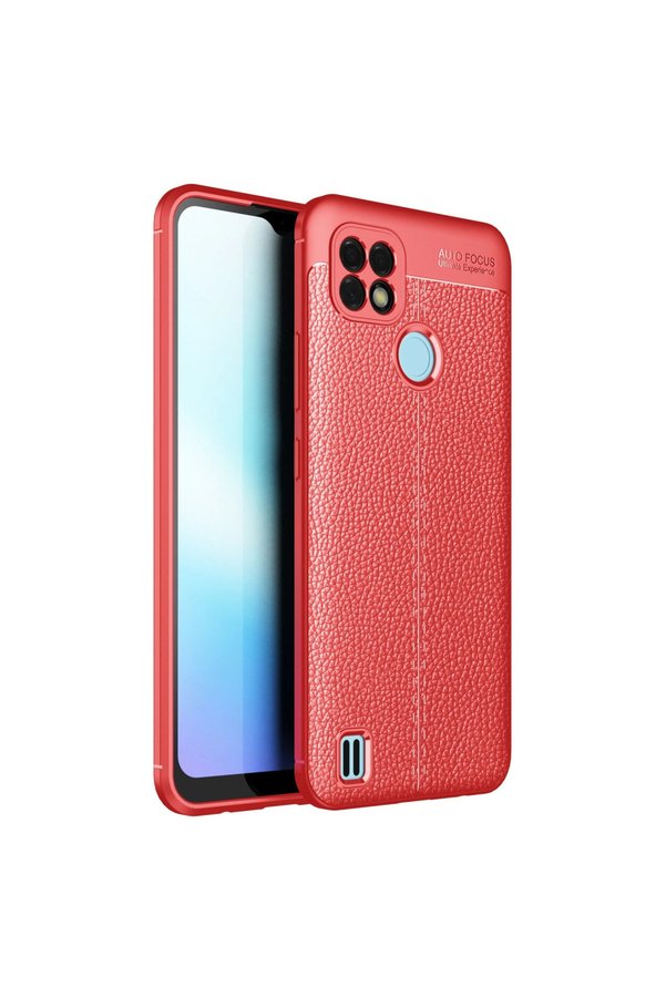 Evimdeyokyok Realme C21 Kılıf Auto Focus Kapak - Kırmızı