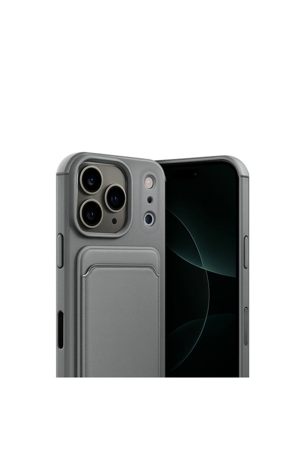Evimdeyokyok Apple İphone 17 Pro Max Kelvin Kartvizitli Silikon - Gri