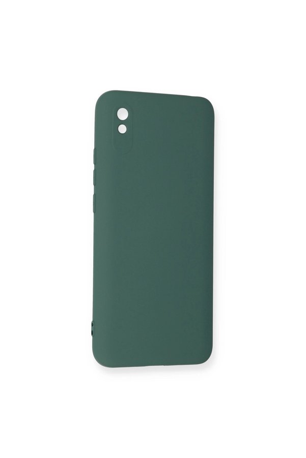 Evimdeyokyok Xiaomi Redmi 9A Kılıf Nano İçi Kadife Silikon - Koyu Yeşil