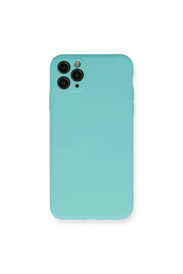 Evimdeyokyok Apple İphone 11 Pro Max Kılıf Nano İçi Kadife Silikon - Turkuaz