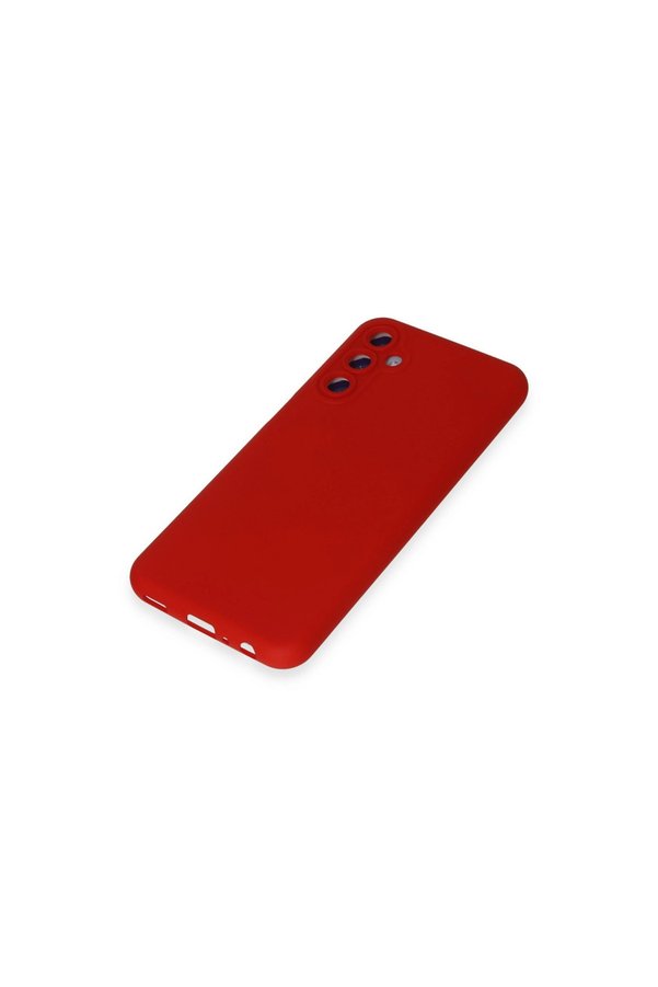 Evi̇mdeyokyok Samsung Galaxy M34 5G Kılıf Nano İçi̇ Kadi̇fe Si̇li̇kon - Kırmızı