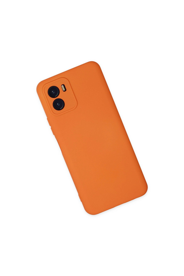 Evimdeyokyok Vivo Y15S Kılıf Nano İçi Kadife Silikon - Turuncu