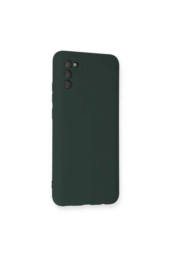 Evi̇mdeyokyok Samsung Galaxy A03S Kılıf Nano İçi̇ Kadi̇fe Si̇li̇kon - Koyu Yeşi̇l