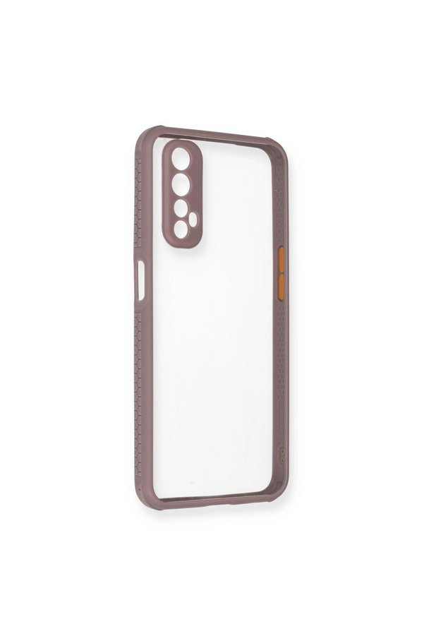 Evimdeyokyok Realme 7 Kılıf Miami Şeffaf Silikon - Açık Mor