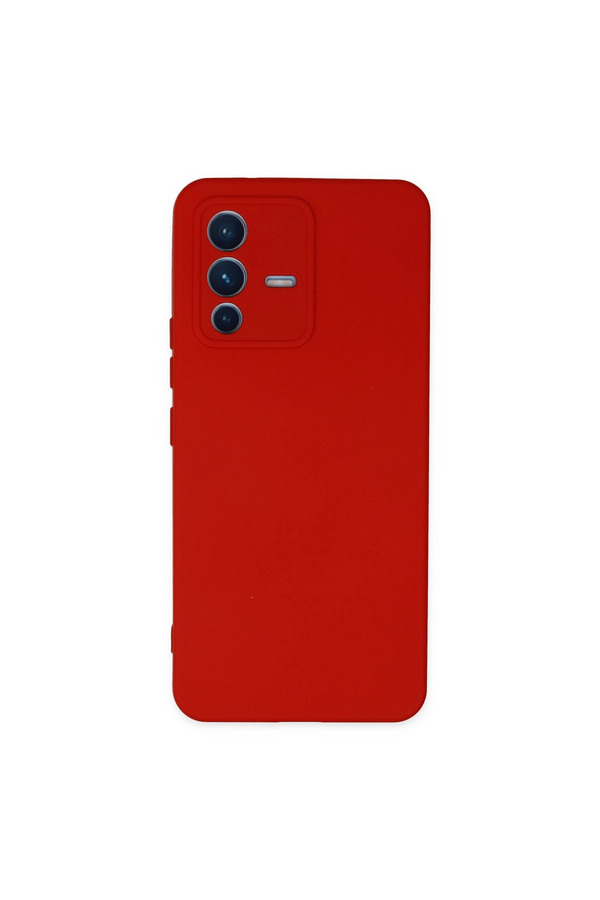 Evimdeyokyok Vivo V23 5G Kılıf Nano İçi Kadife Silikon - Kırmızı