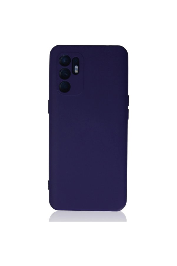 Evimdeyokyok Oppo Reno 6 Kılıf Nano İçi Kadife Silikon - Mor